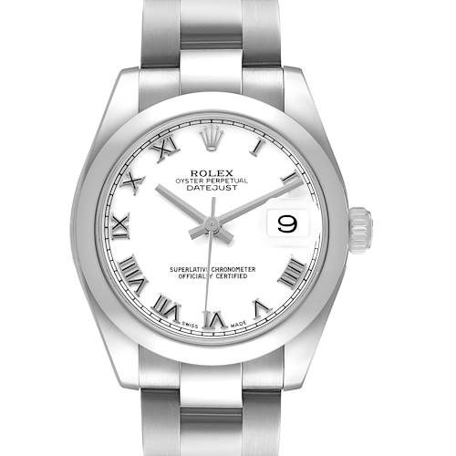 Photo of Rolex Datejust Midsize White Roman Dial Steel Ladies Watch 178240